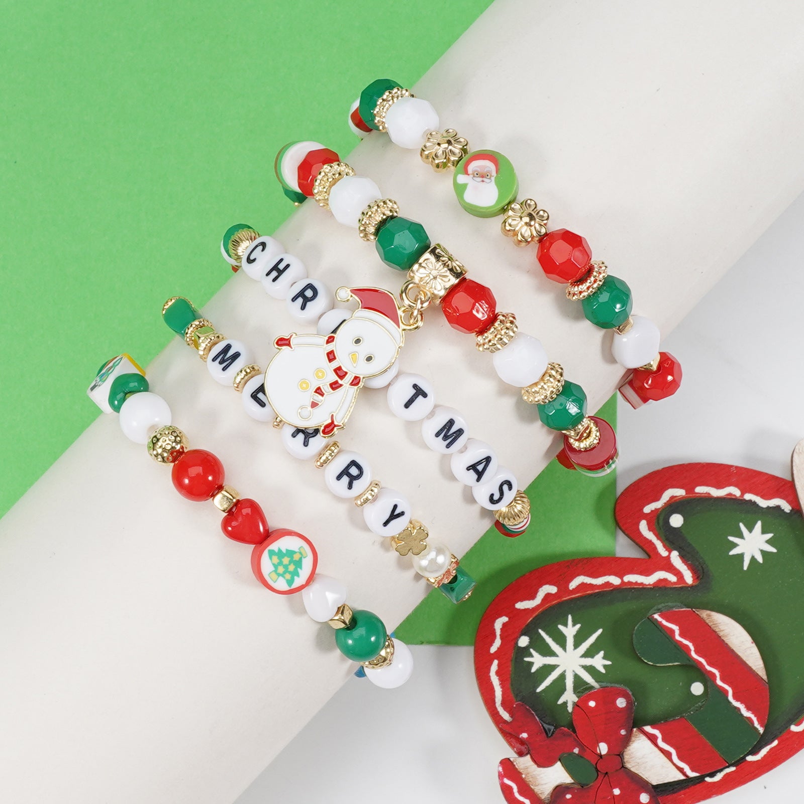 Christmas Bracelet Snowman - Christmas Tree - Santa Claus - Reindeer Antlers - product image 30
