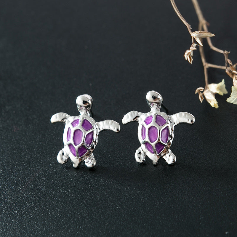 And Platforms Opal Turtle Multi-color Earrings Exquisite Earrings - product image 5