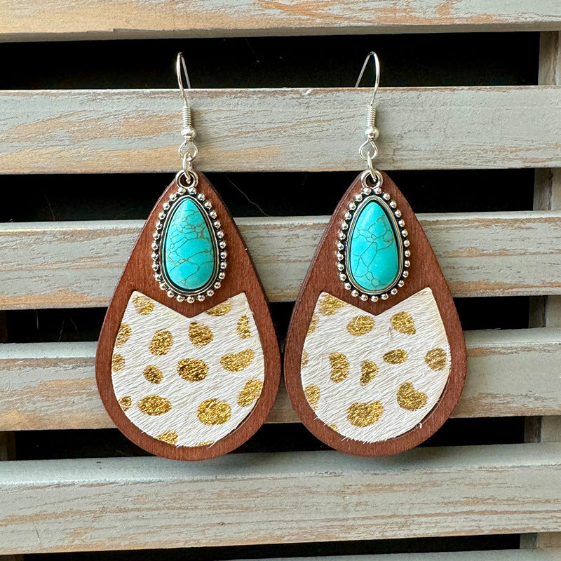 Western Vintage Horse Cross Leather Earrings - product image 13