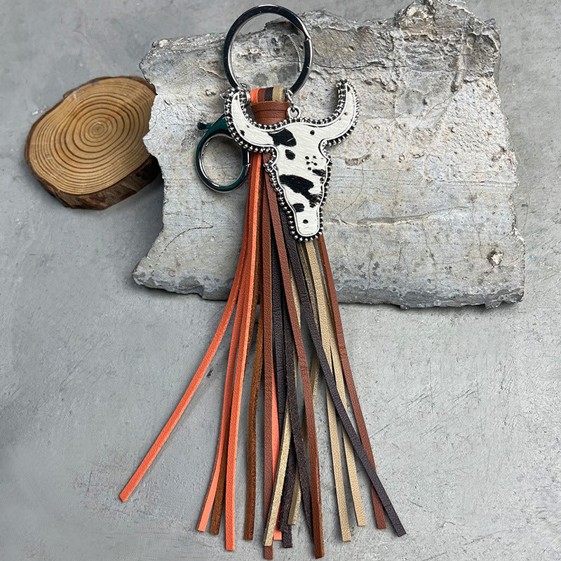 Western Cow Skull Leather Necklace - product image 3