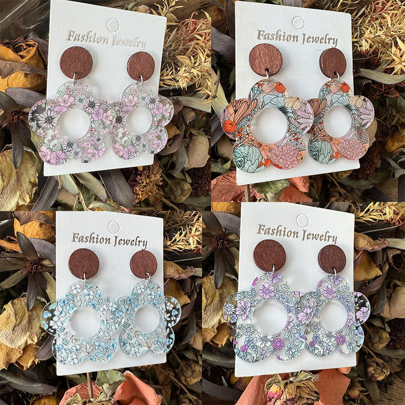 Floral Cross Earrings - product image 1