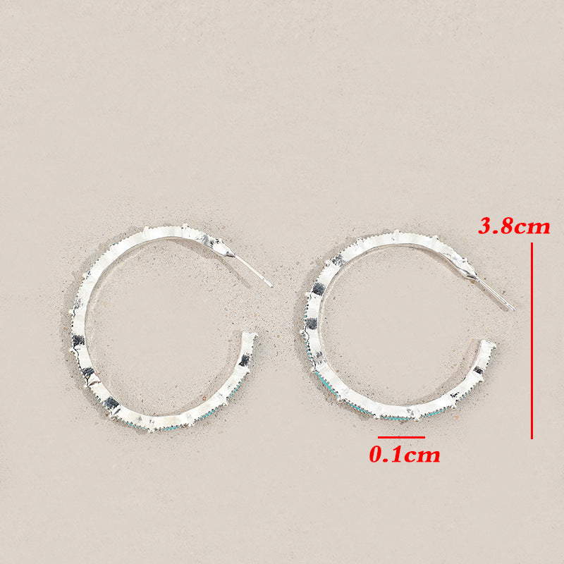 Turquoise Boho Cross Earrings - product image 4