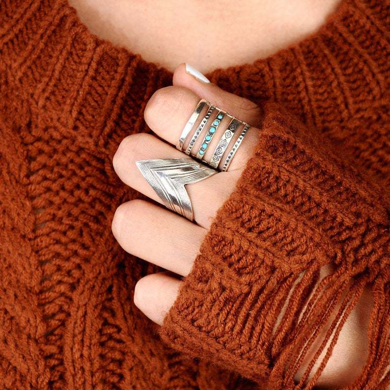 Turquoise Boho Vintage Ring - product image 2