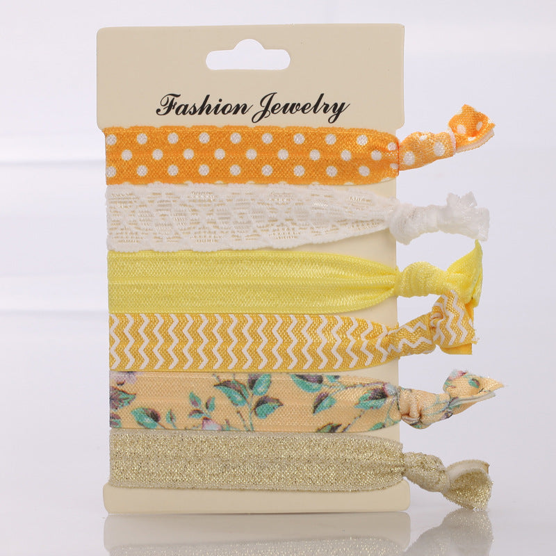 Korean Hair Ties Colorful Elastic Hairband Dual-purpose Wristband of Popular - product image 4