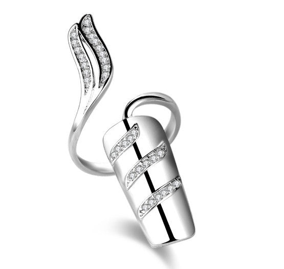 Personalized Fashion Creative Open Design Women's Ring-shaped Nail Rings with - product image 5