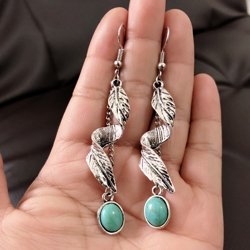 Turquoise Boho Vintage Earrings - product image 4