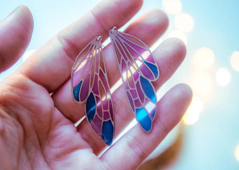 Feather Cross Butterfly Earrings - product image 13