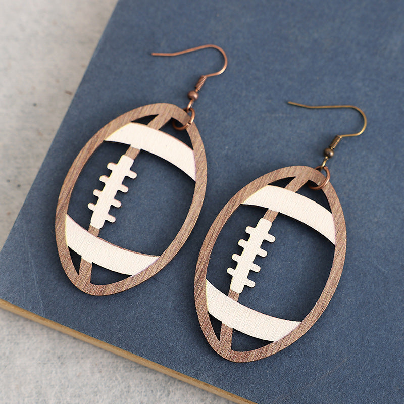 Cross Wood Earrings - product image 2