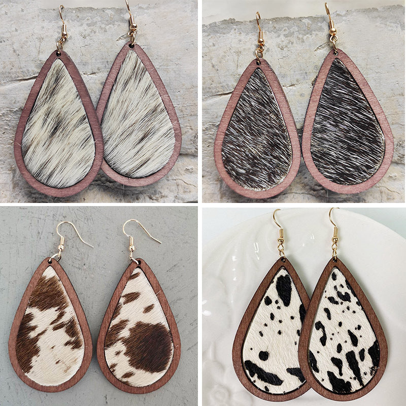 Boho Horse Leather Earrings - product image 1