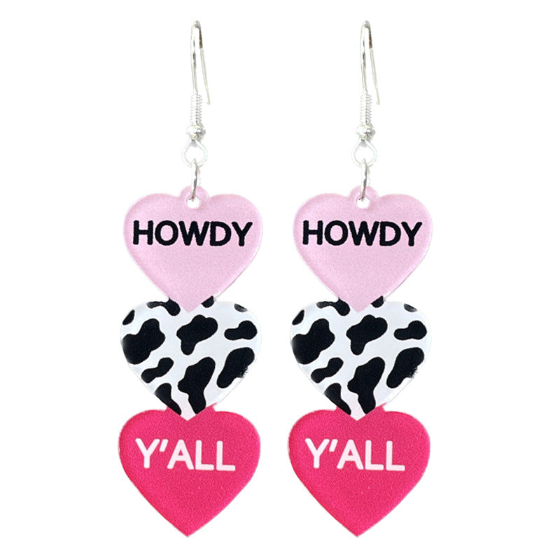 Heart Cross Acrylic Earrings - product image 4
