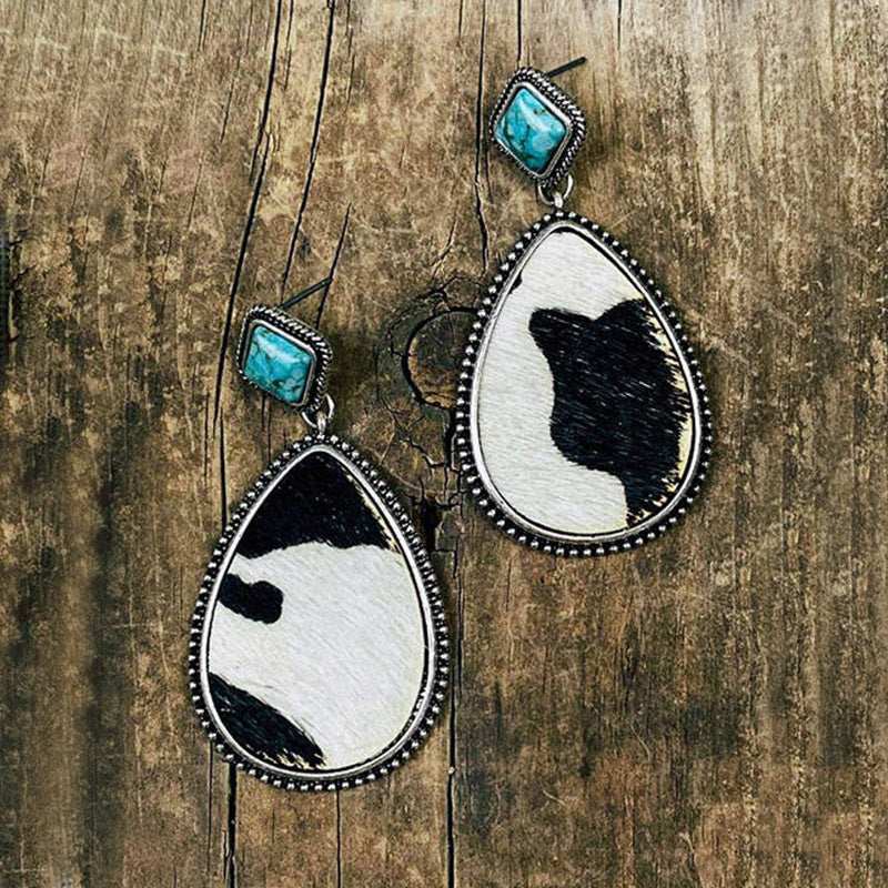 Turquoise Vintage Cross Earrings - product image 2
