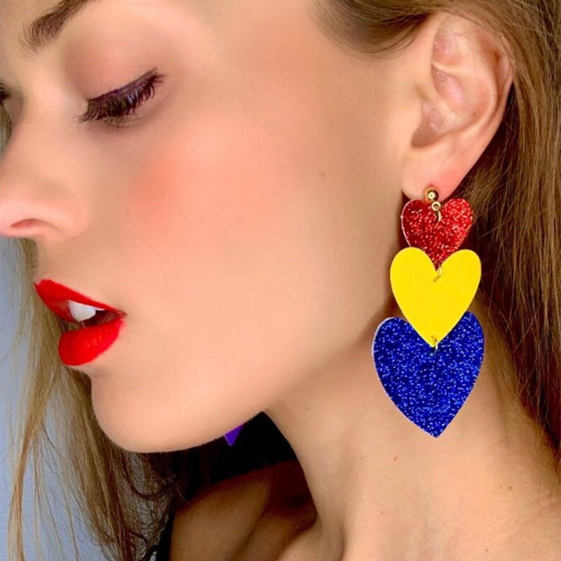 Heart Leather Earrings - product image 3