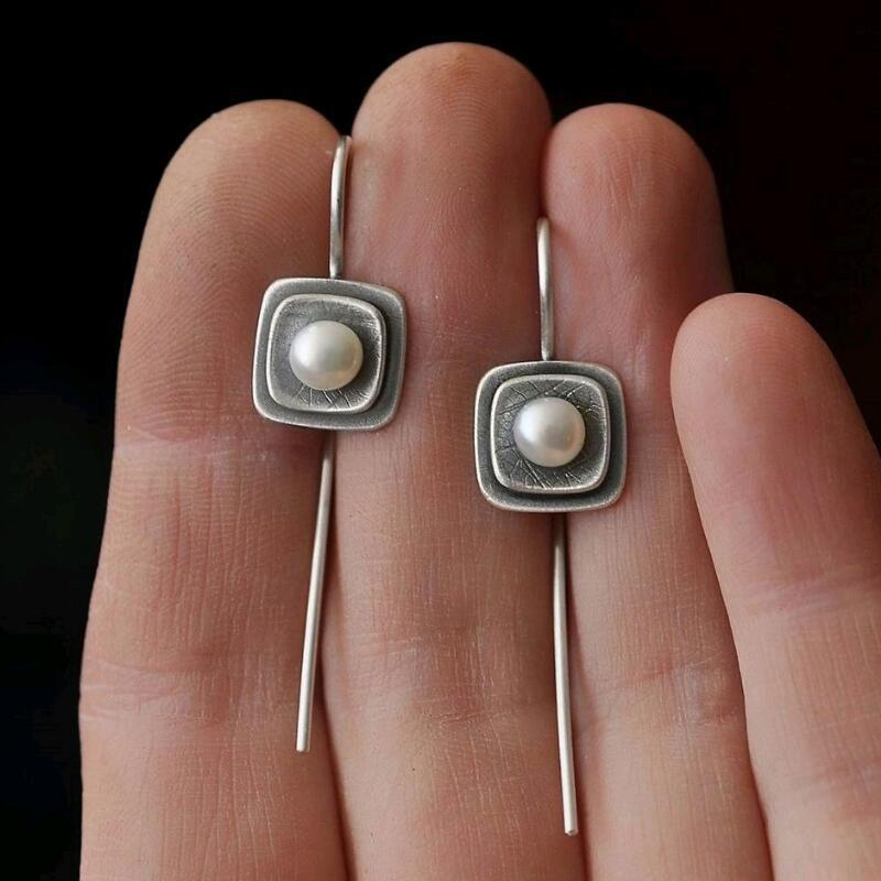 Vintage Geometric Cross Earrings for Women - product image 1