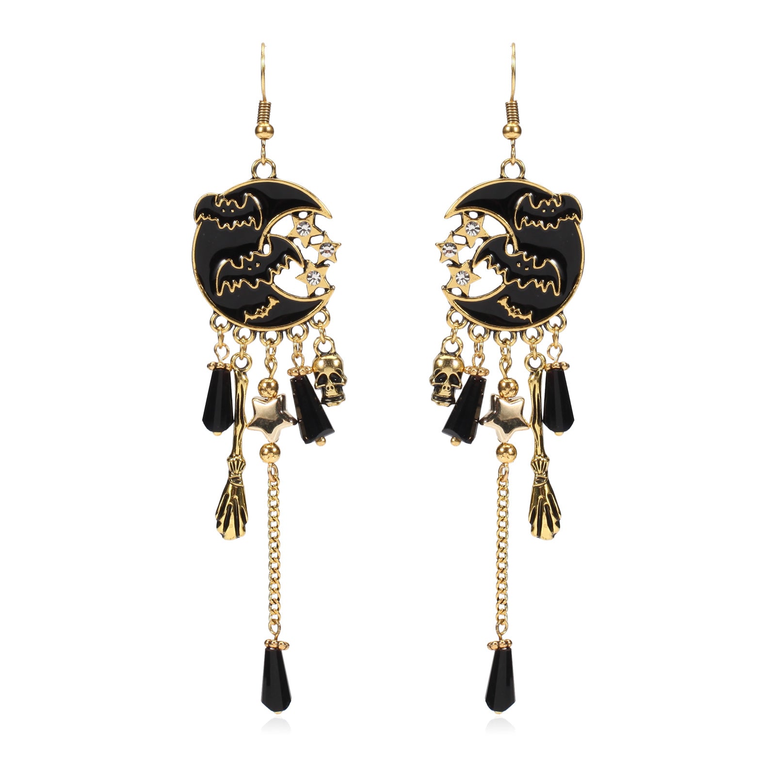 Halloween Earrings Pumpkin Hat Ghost Skull Bat Spider Web Pattern Earrings - product image 8