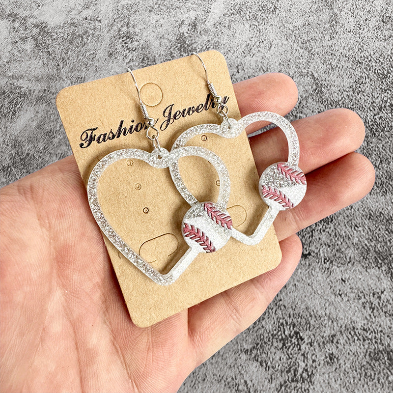 Heart Cross Acrylic Earrings - product image 2