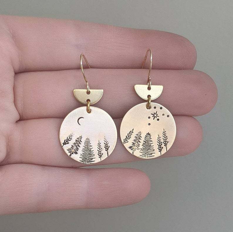 Vintage Moon Cross Earrings for Women - product image 5