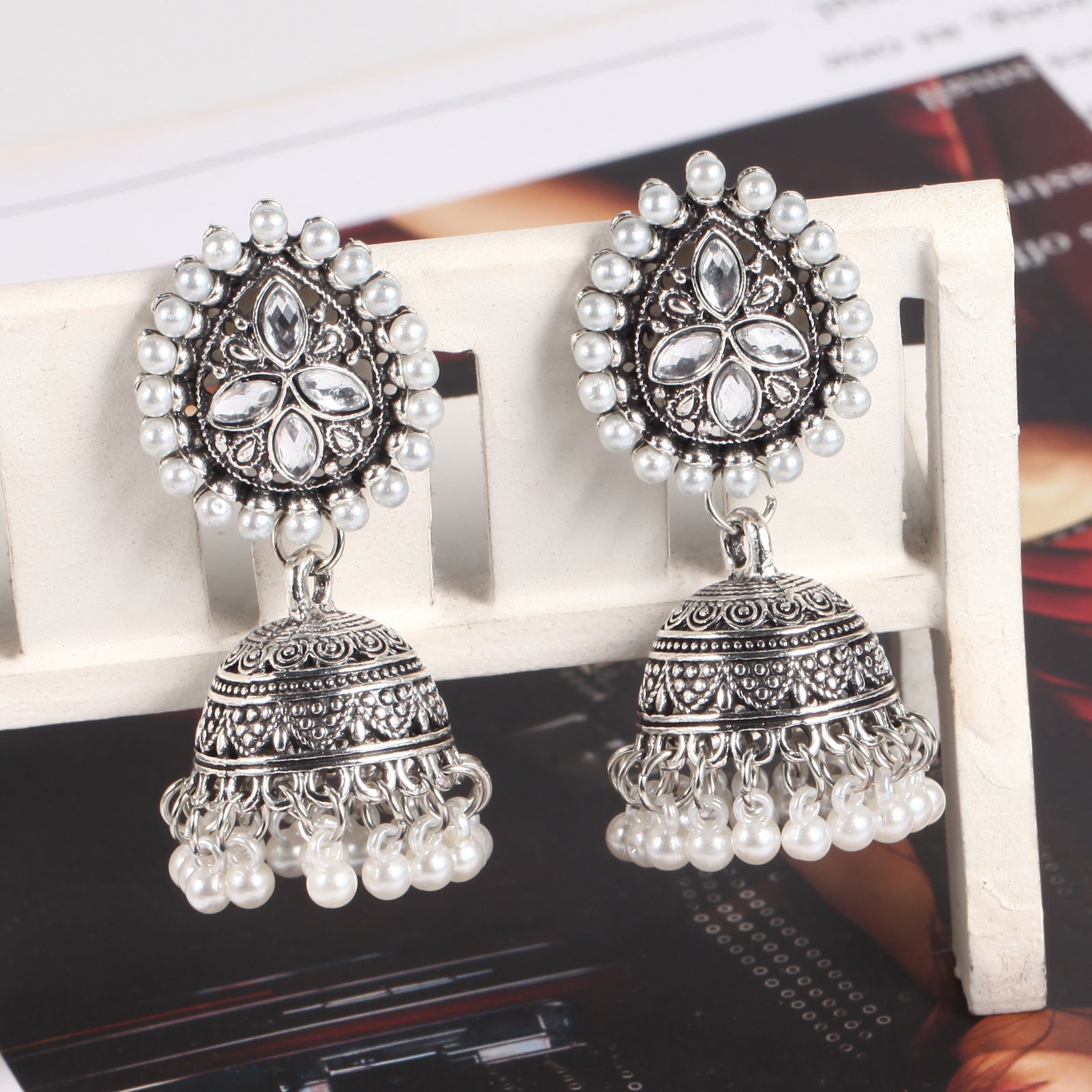 A Pair of Style Earrings - Gold-plated Alloy - Handmade with Tassels and - product image 2