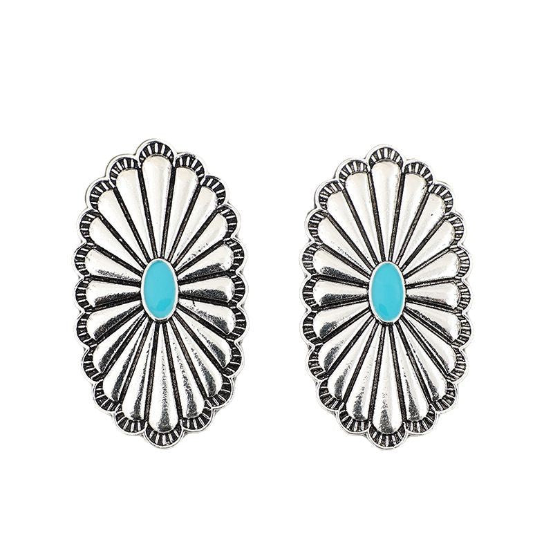 Boho Statement Floral Cross Earrings - product image 5