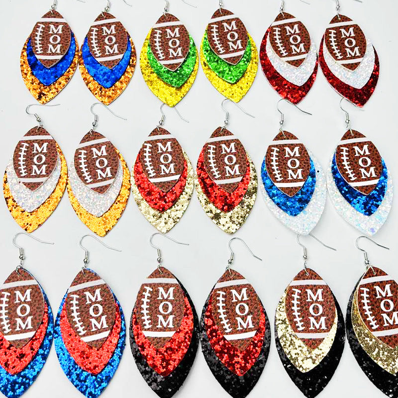 Cross Leather Earrings - product image 1