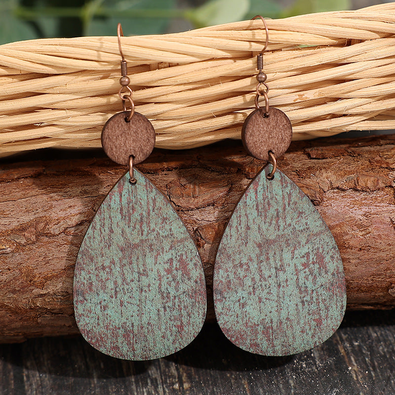 Vintage Cross Wood Earrings - product image 4