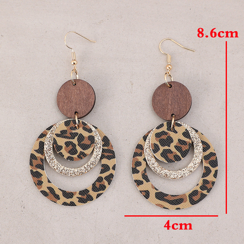 Vintage Cross Leather Earrings - product image 4