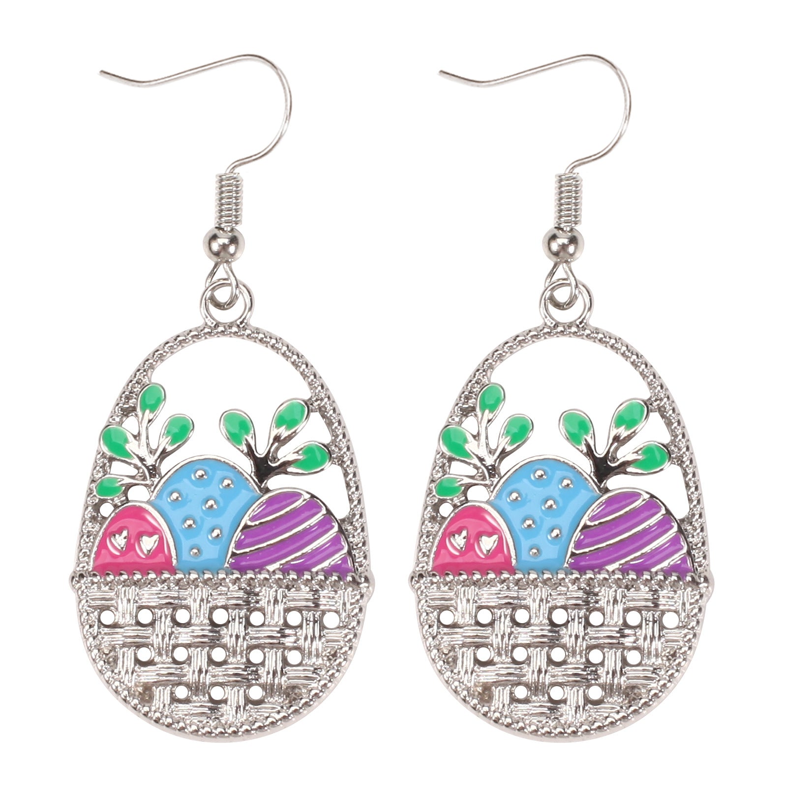 Easter Earrings Cartoon Cute Rabbit Easter Egg Carrot Earrings Spring Holiday - product image 2