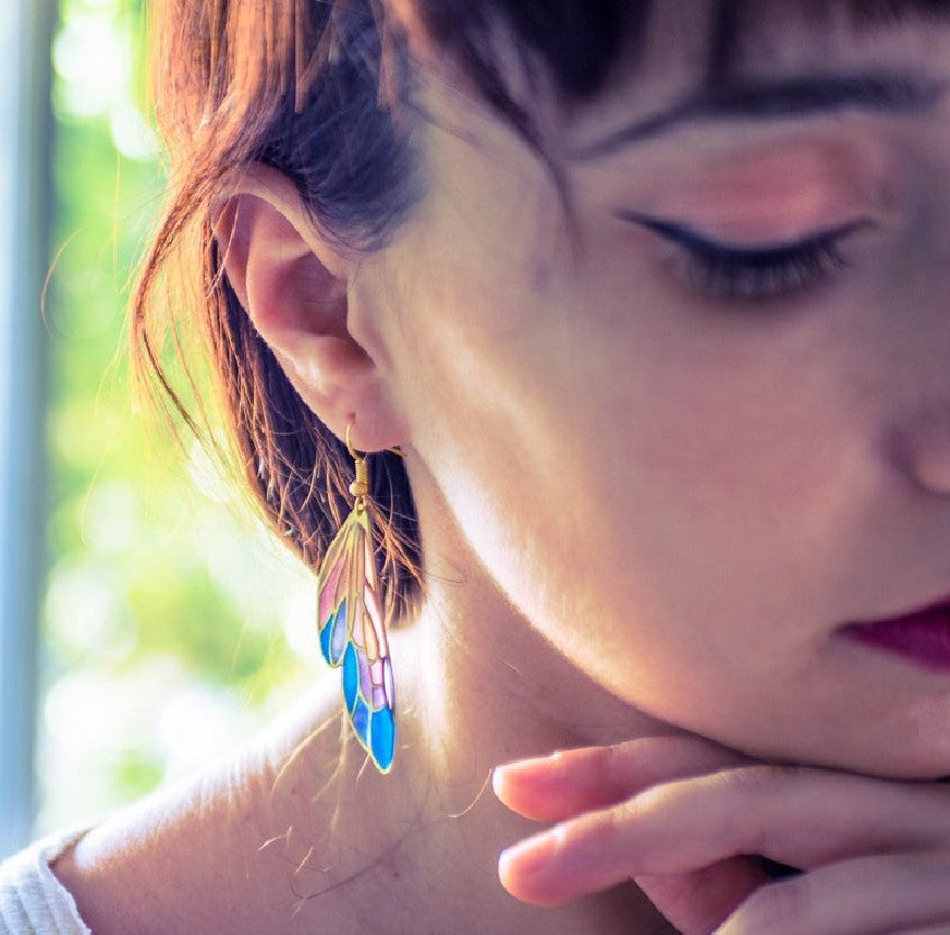 Feather Cross Butterfly Earrings - product image 5