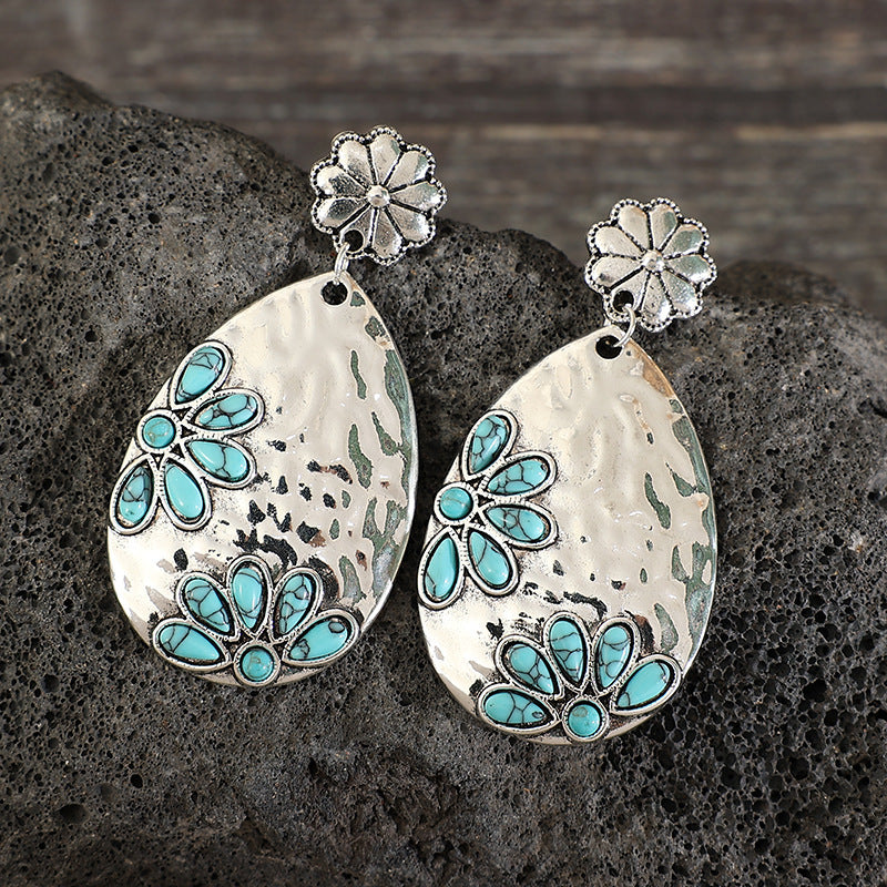 Turquoise Boho Vintage Earrings - product image 3