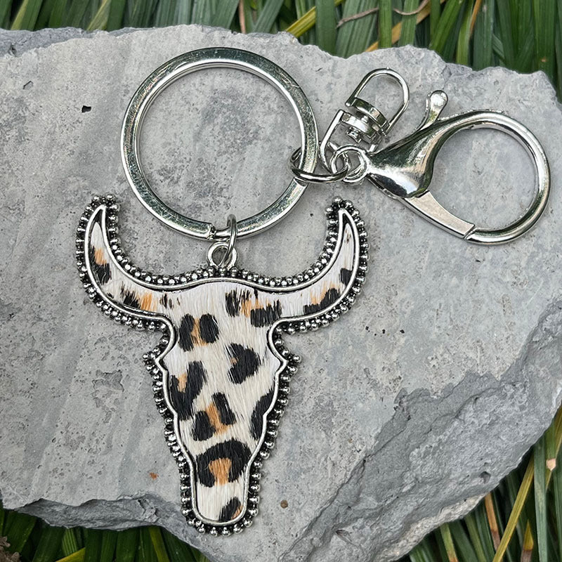 Western Vintage Cow Skull Cross Leather Necklace - product image 2