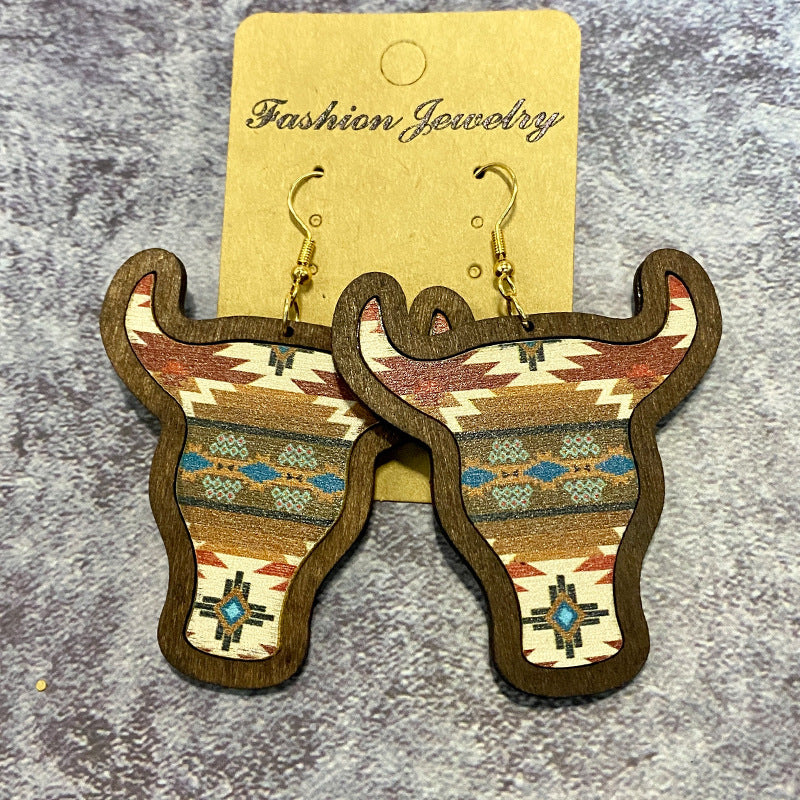 Western Floral Cross Earrings - product image 3