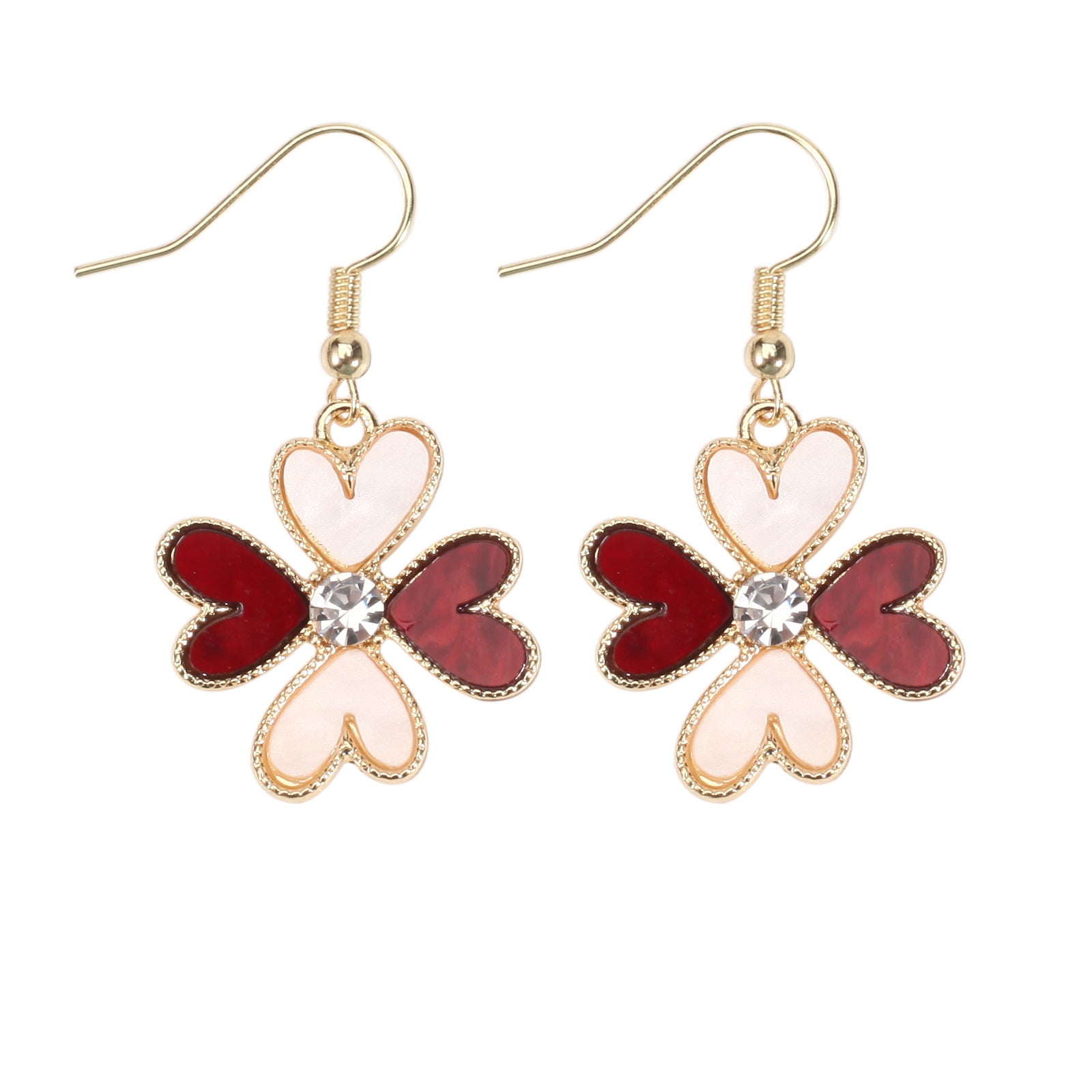 Heart Cross Crystal Earrings - product image 14