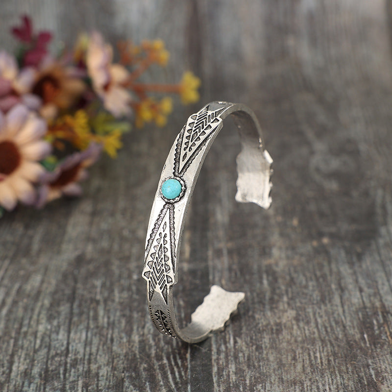 Turquoise Boho Vintage Cross Bracelet - product image 10