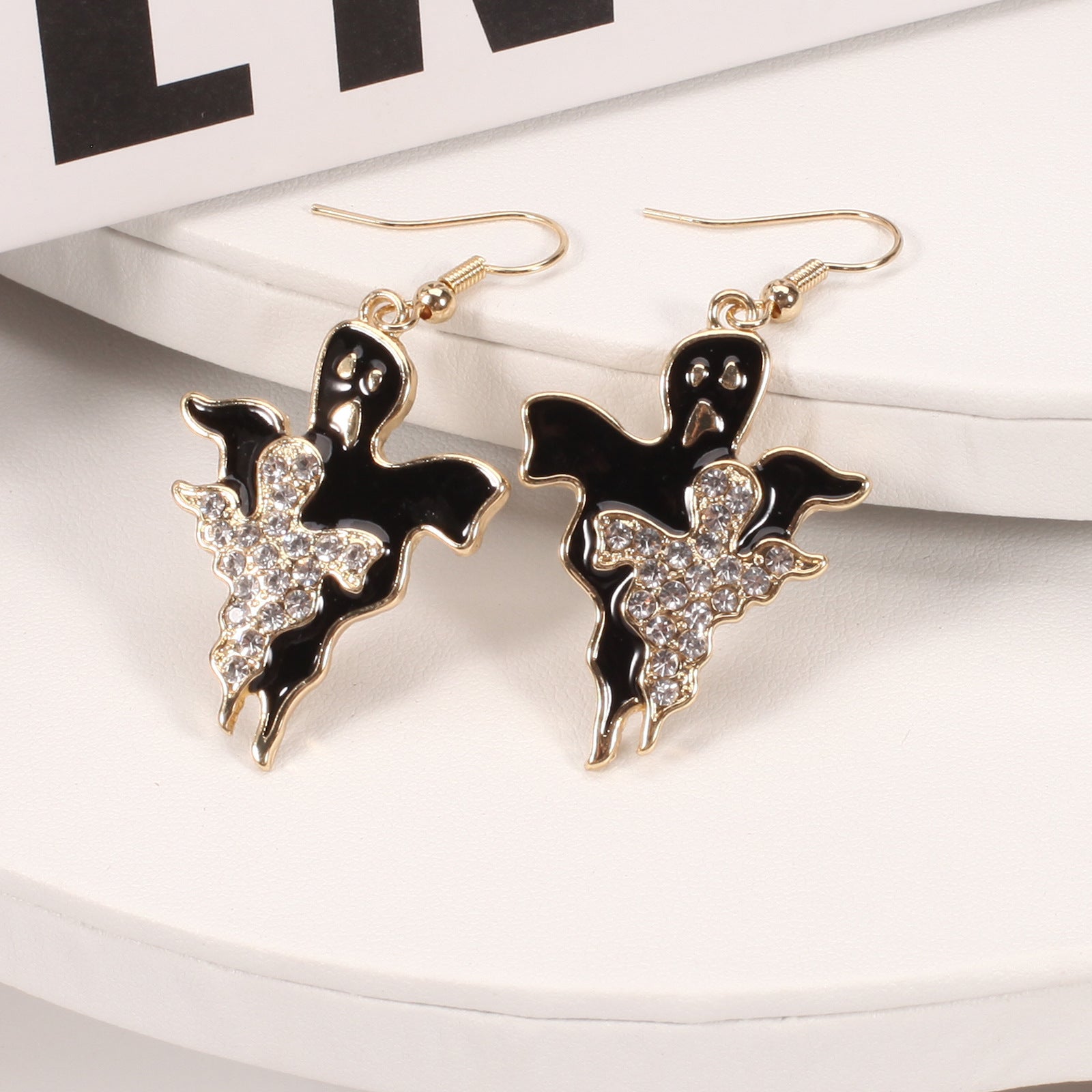 Halloween Earrings Featuring A Little Cat - A Screaming Ghost - A Pumpkin - A - product image 3