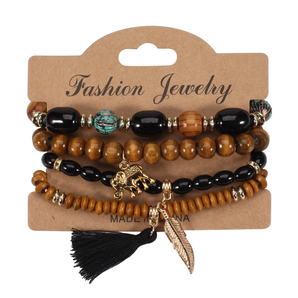Boho Wood Beaded Necklace - product image 5