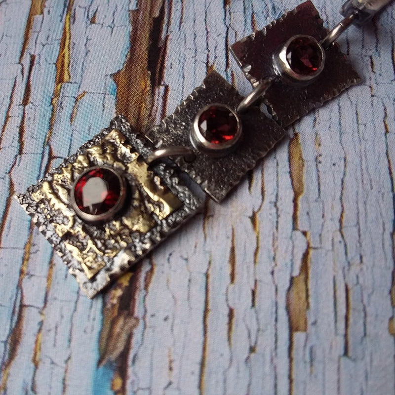 Vintage Geometric Cross Crystal Earrings - product image 10