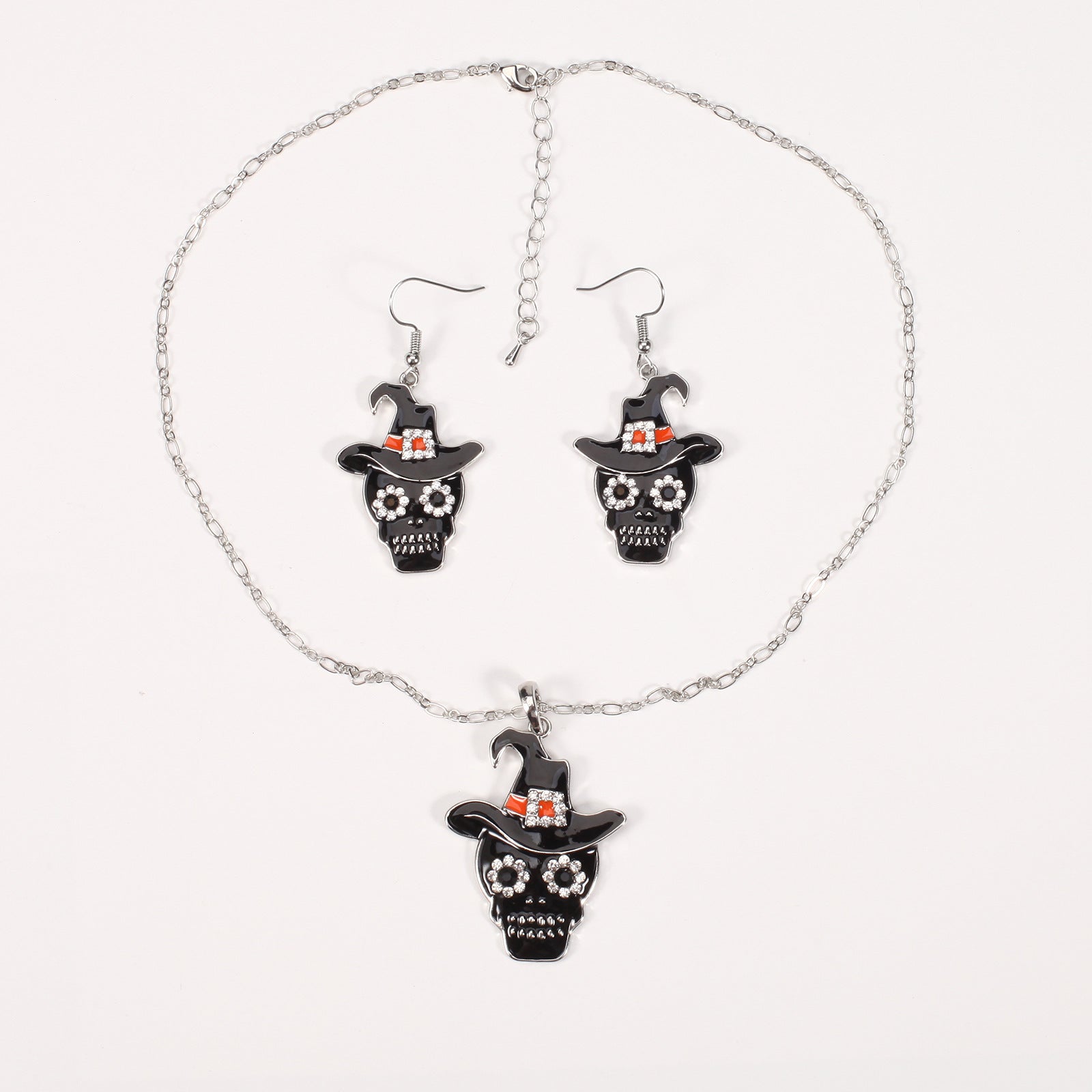 Halloween Necklace and Earring Set with Pumpkin - Screaming Skull - Ghost - - product image 20