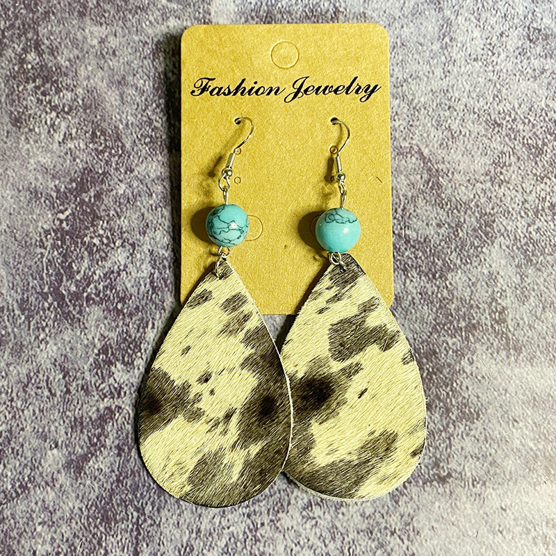Western Turquoise Vintage Horse Cross Earrings - product image 11