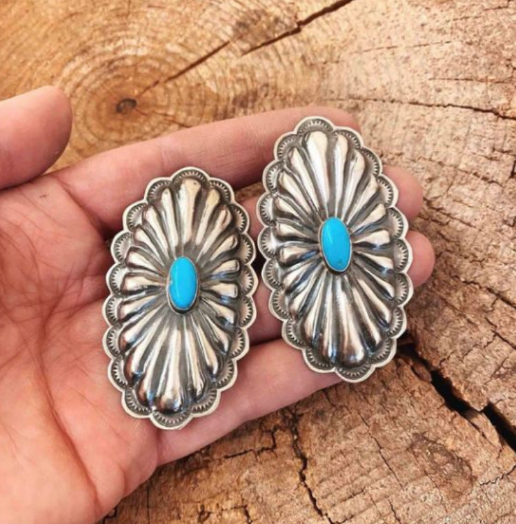 Boho Statement Floral Cross Earrings - product image 6