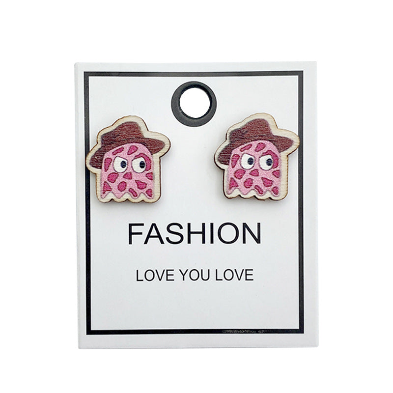Cross Wood Earrings - product image 7