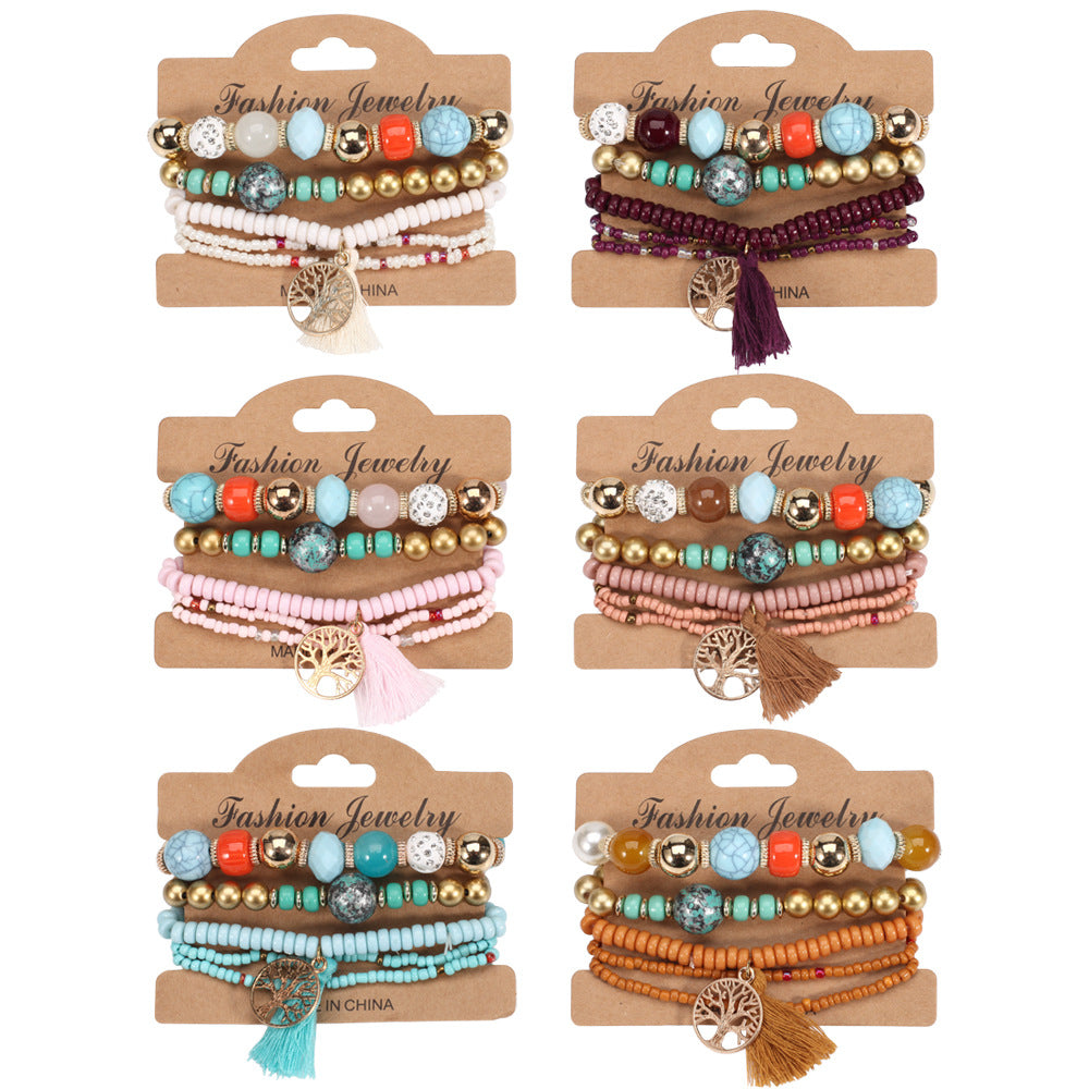 Boho Beaded Crystal Bracelet - product image 1