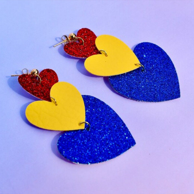 Heart Leather Earrings - product image 2