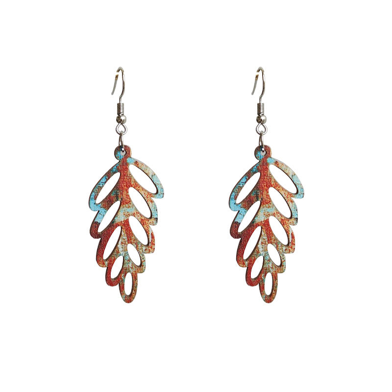 Boho Vintage Wood Earrings - product image 5