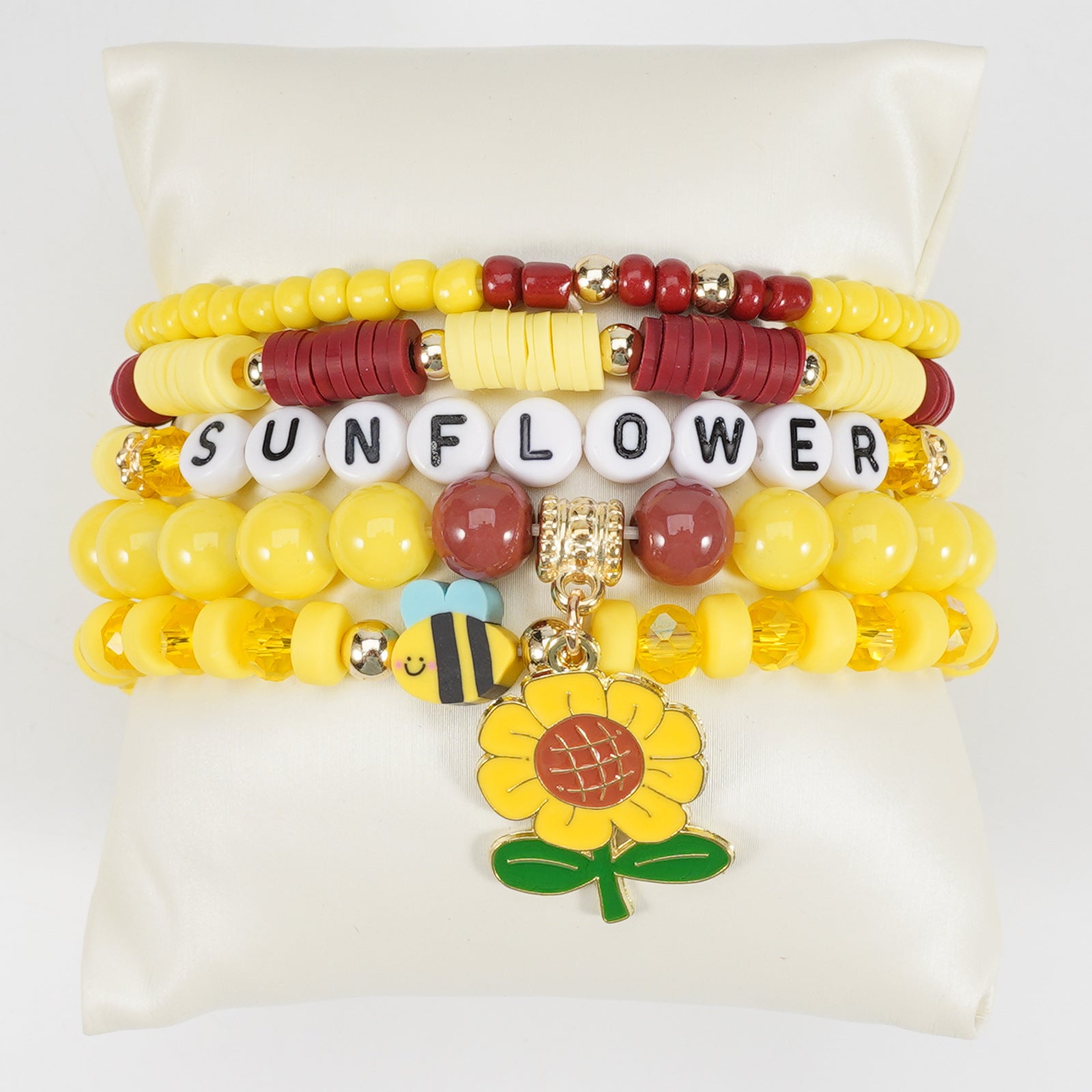 Floral Cross Bee Beaded Necklace - product image 19