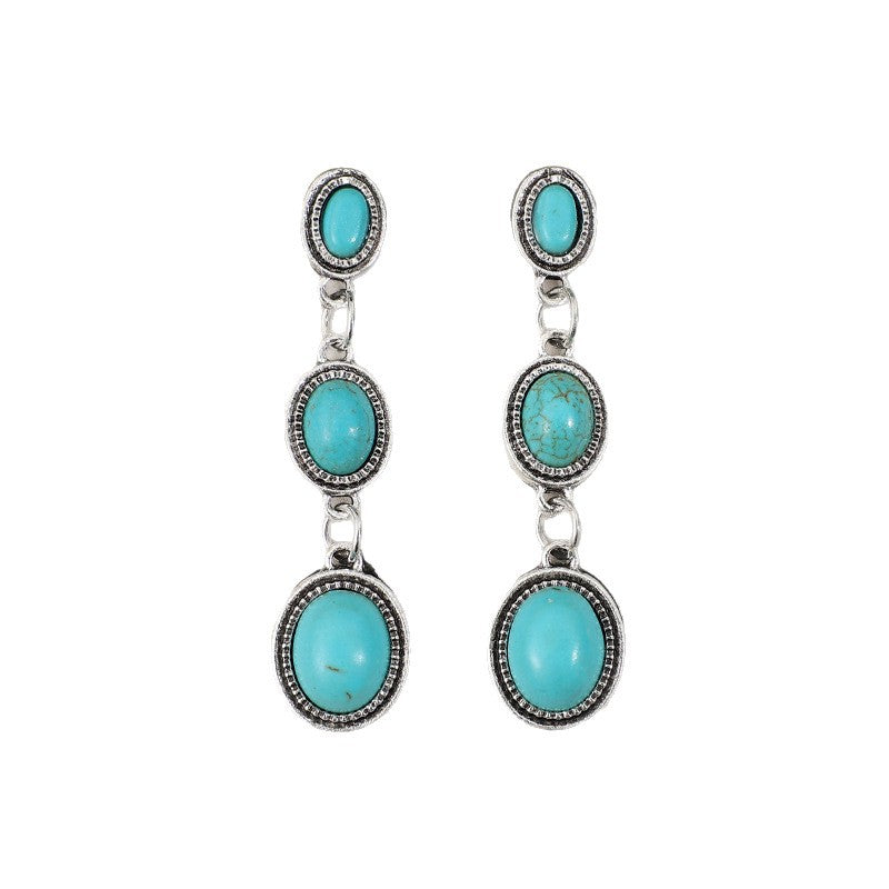 Turquoise Boho Vintage Earrings - product image 5