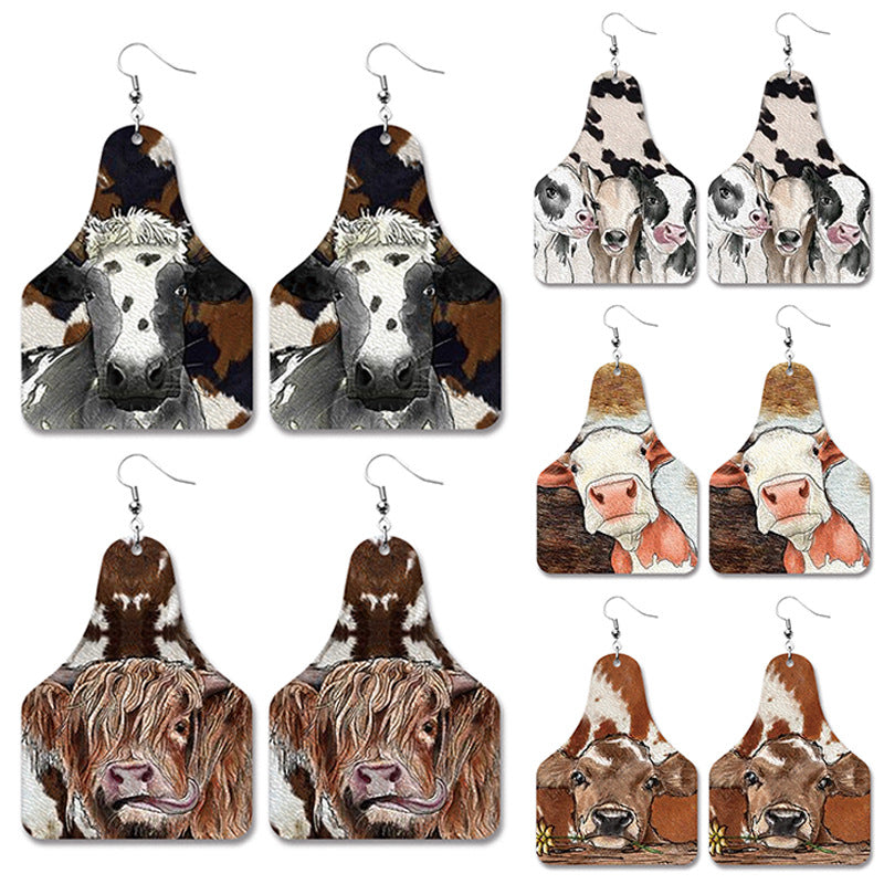 Western Vintage Leather Earrings - product image 1