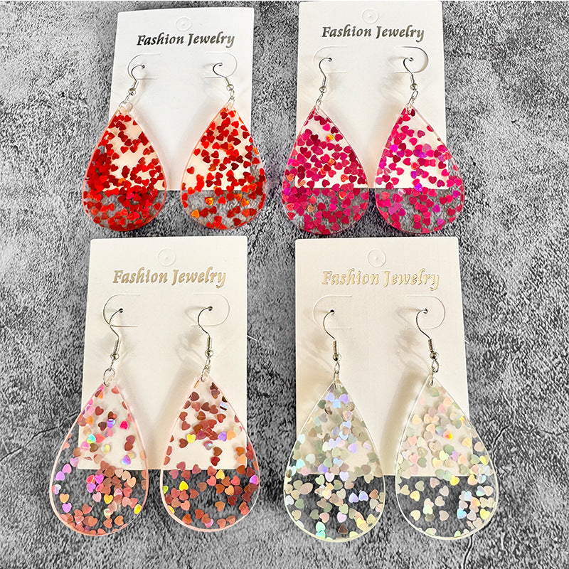 Heart Cross Acrylic Earrings - product image 1