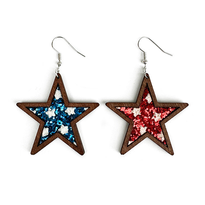 Western Cross Leather Earrings - product image 3