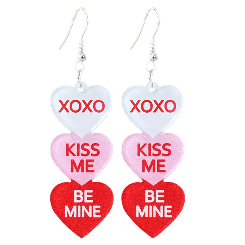 Heart Cross Acrylic Earrings - product image 5