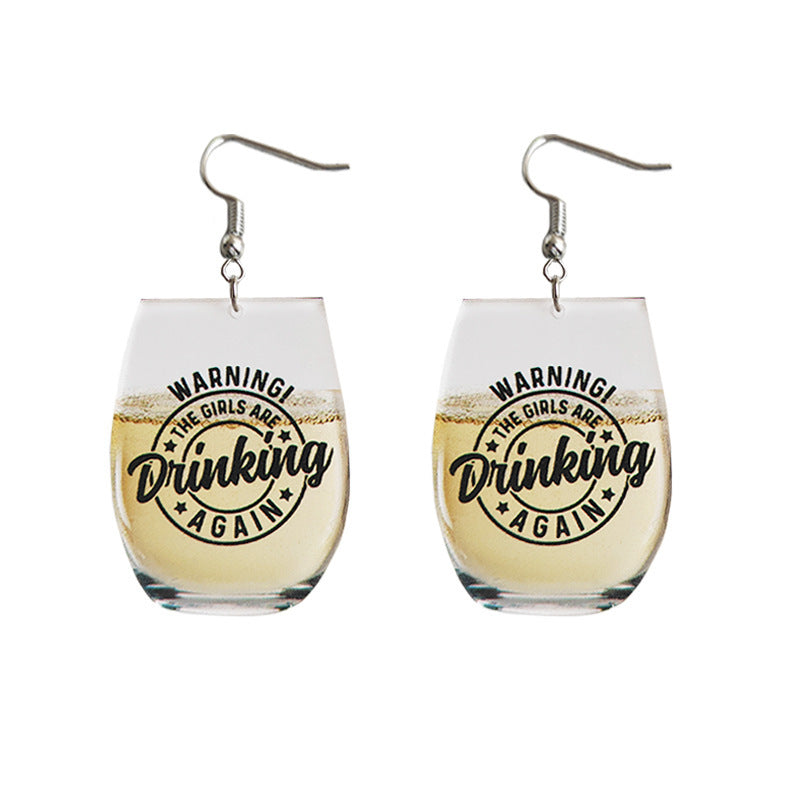Cross Bee Wine Glass Earrings for Women - product image 5