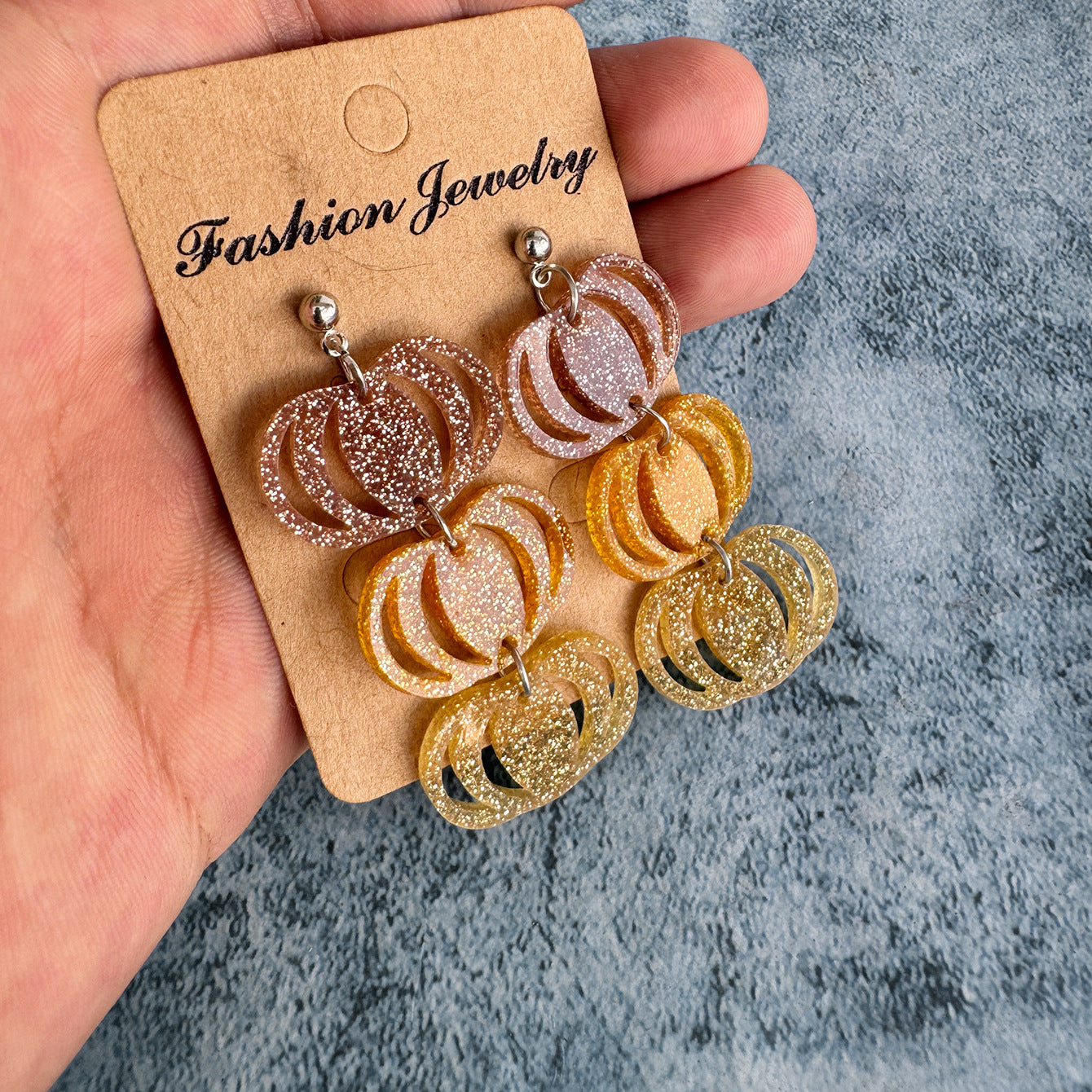 Cross Acrylic Earrings - product image 2